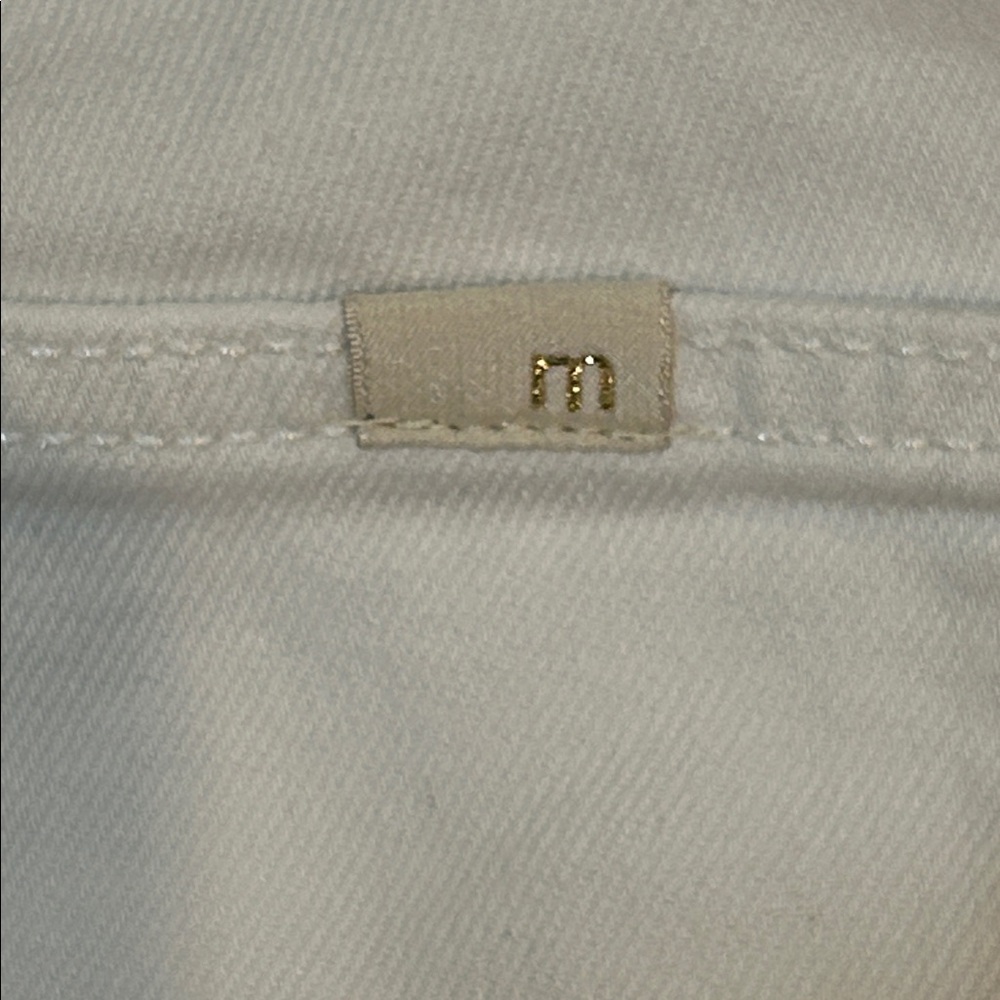 Maje Poesie High Rise Slim Tapered Leg White Jeans size 30 - Picture 11 of 16